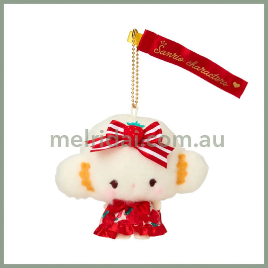 【Limit 1】SANRIO | Cogimyun Mascot Holder Plush Keychain W11×D7×H15.5cm (Strawberry News 50th Anniversary)