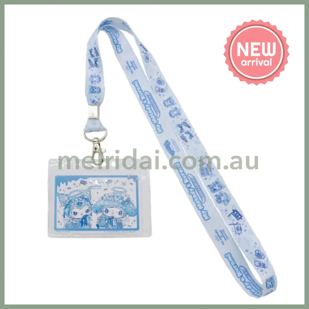 【Limit 1】SANRIO x MU DOLLY MIX | My Melody x Kuromi Blue Neck Strap 102×01×77mm (Card) & 900mm (Strap)