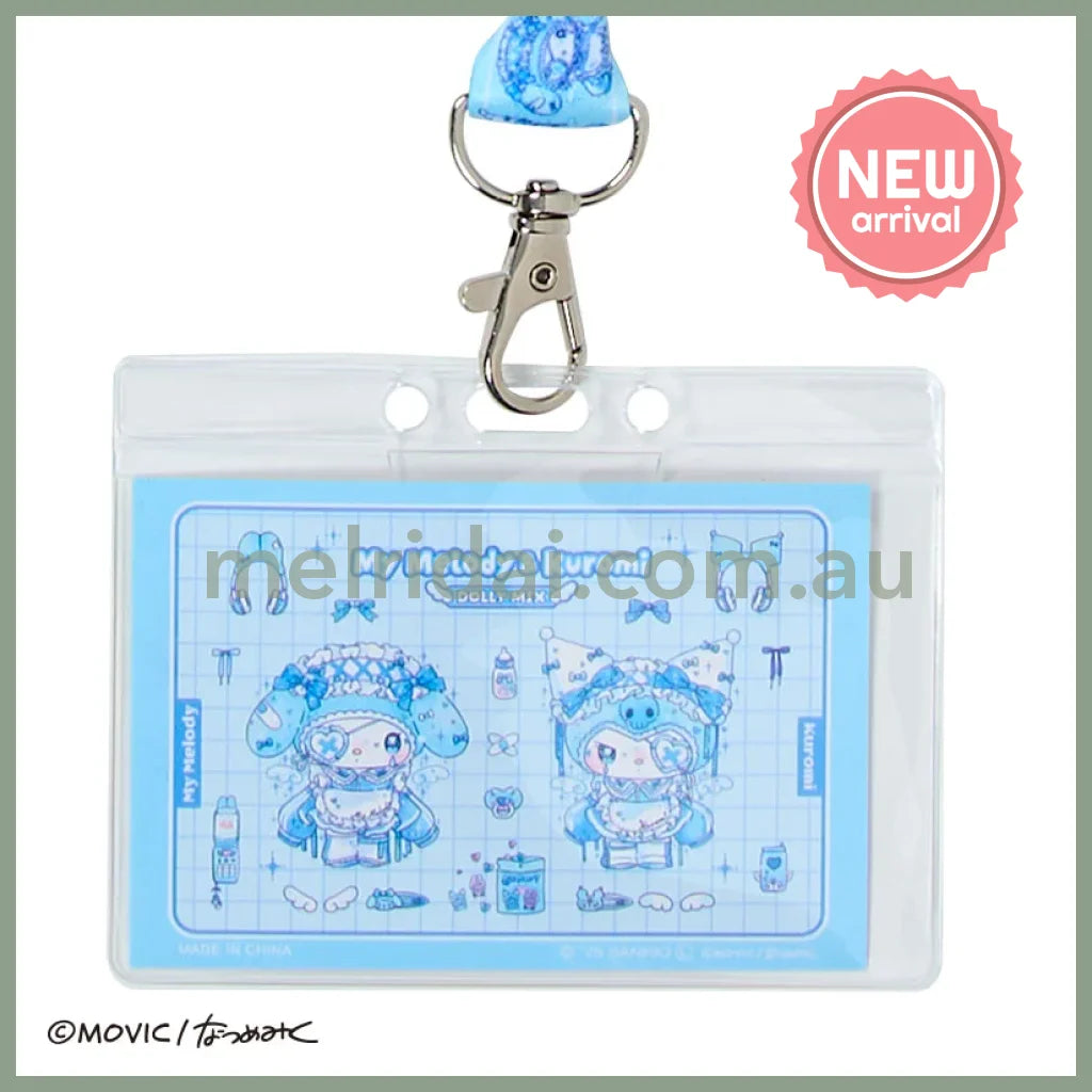 【Limit 1】SANRIO x MU DOLLY MIX | My Melody x Kuromi Blue Neck Strap 102×01×77mm (Card) & 900mm (Strap)