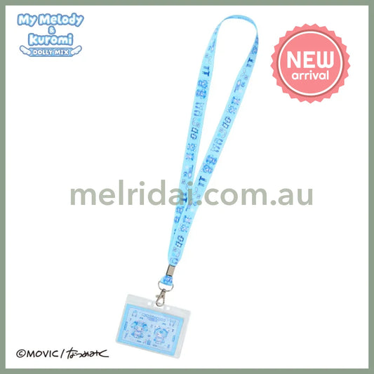 【Limit 1】SANRIO x MU DOLLY MIX | My Melody x Kuromi Blue Neck Strap 102×01×77mm (Card) & 900mm (Strap)