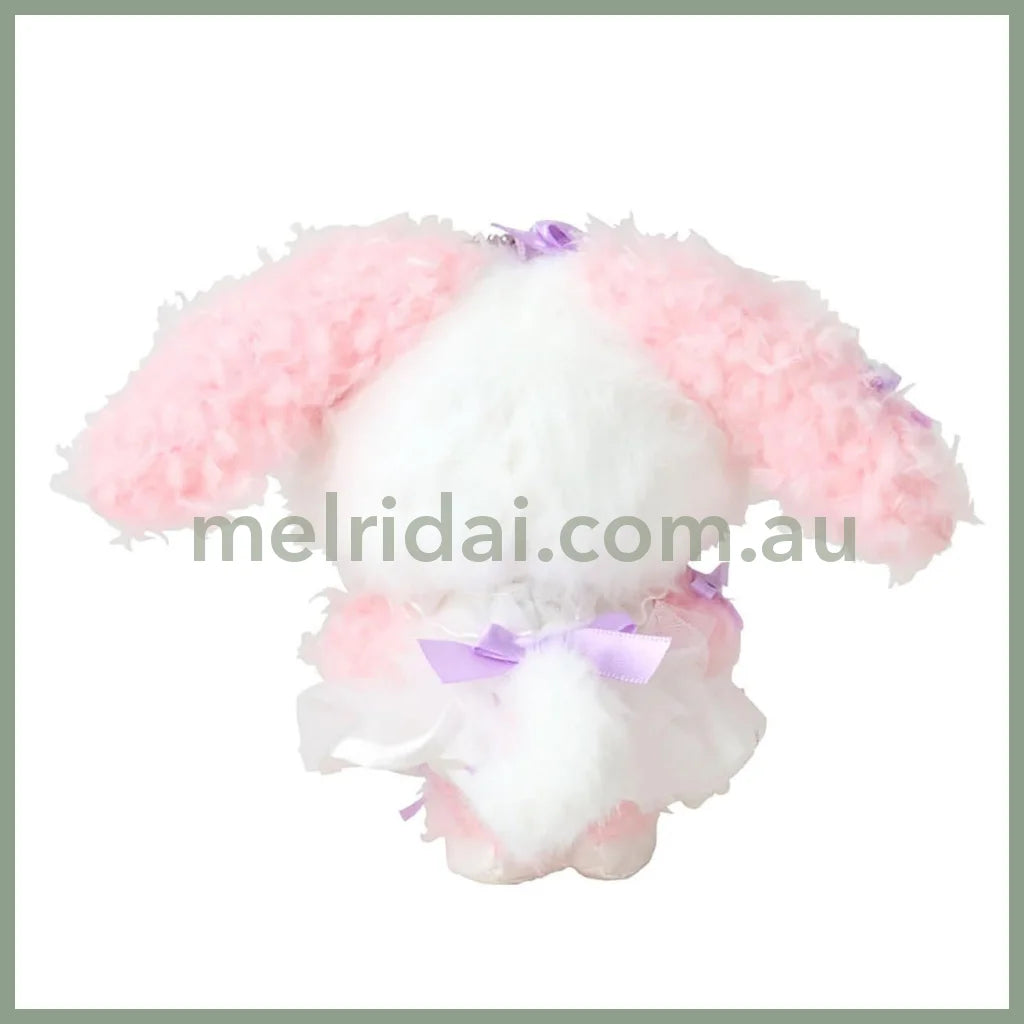 【Limite 1/customer】SANRIO | Bonbonribbon Mascot Holder Plush Keychain 15.4 x 12.2 x 6.8cm (White Cat Ballerina)