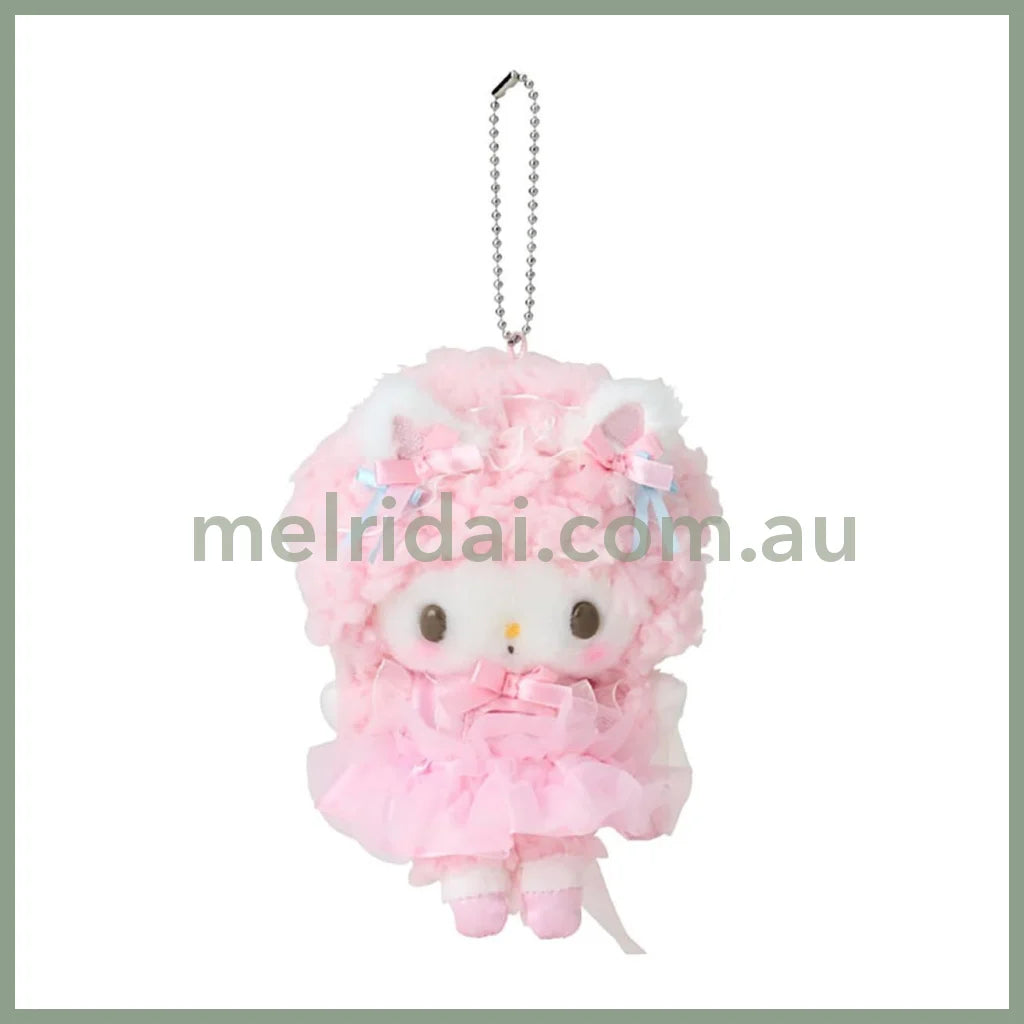 【Limite 1/customer】SANRIO | My Sweet Piano Mascot Holder Plush Keychain 15.4 x 12.2 x 6.8cm (White Cat Ballerina)