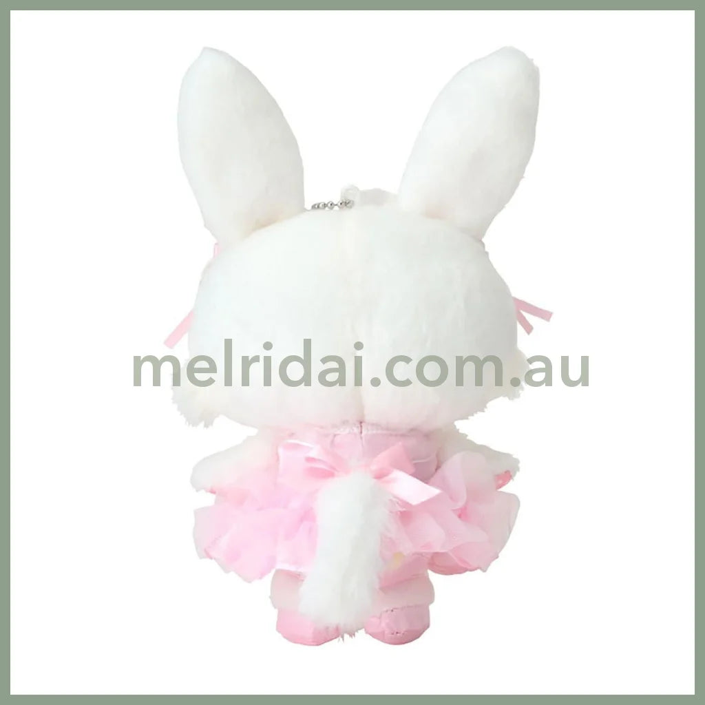 【Limite 1/customer】SANRIO | WishMeMell Mascot Holder Plush Keychain 15.4 x 12.2 x 6.8cm (White Cat Ballerina)