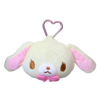 SANRIO | Sugarbunnies Shirousa Fluffy Plush Mini Pouch with Carabiner 90×110×60mm