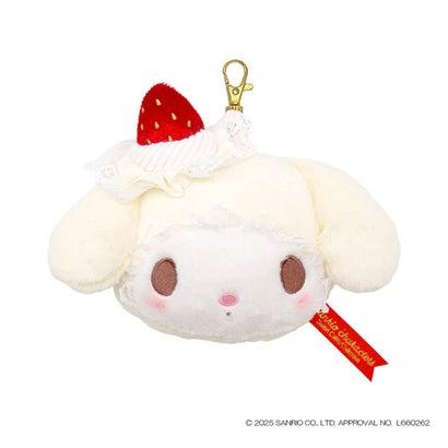 SANRIO | My Melody Face Pass Case with Reel Keychain 125x180x55mm (Strawberry Shortcake)