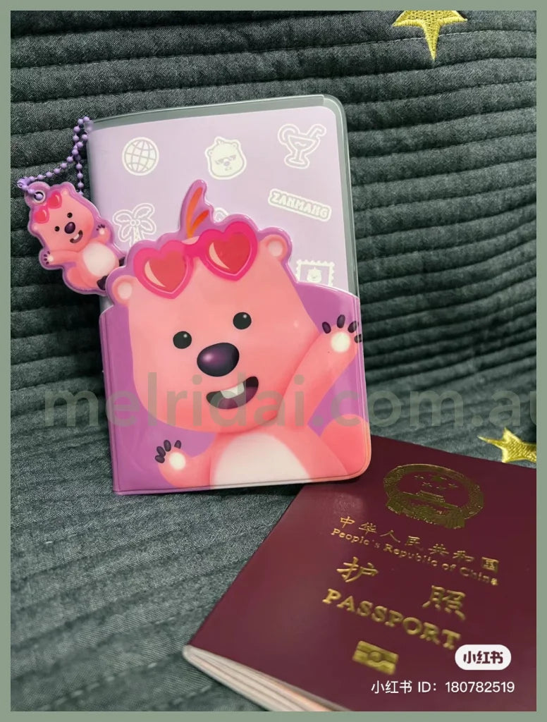 Loopy | Pocket Passport Case 露比 小海狸 护照夹/护照保护套 Purple