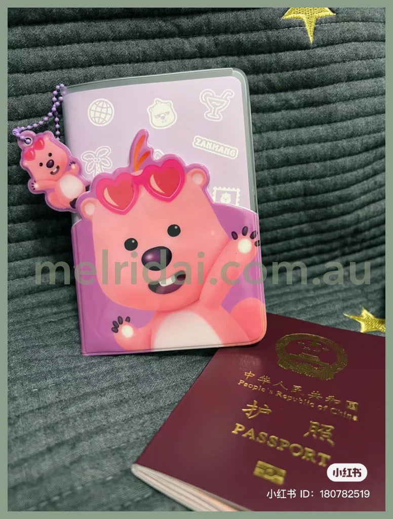 Loopy | Pocket Passport Case 露比 小海狸 护照夹/护照保护套 Purple