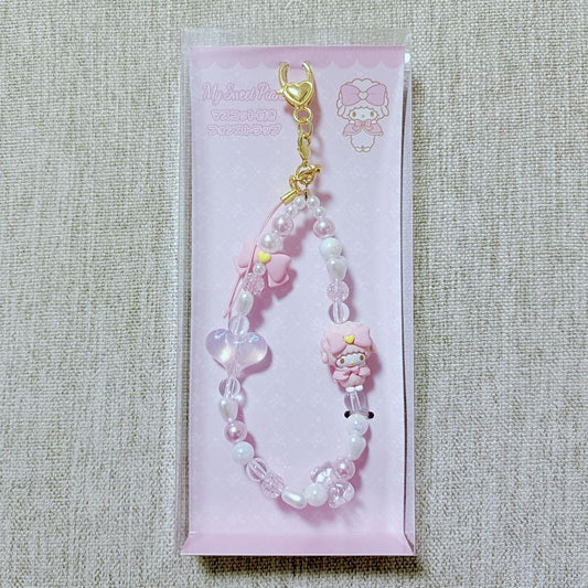 SANRIO | My Sweet Piano Beaded Hand Strap Phone Charm 150×70mm (Mascot Pink)