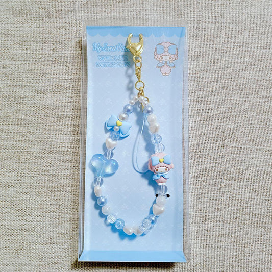 SANRIO | My Sweet Piano Beaded Hand Strap Phone Charm 150×70mm (Mascot Blue)