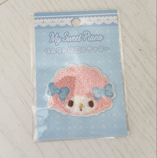 SANRIO | My Sweet Piano MofuMofu Embroidery Sticker 60x55x2mm (Blue)