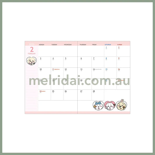 【Made In Japan】Chiikawa | A6 Planner Monthly Schedule Book H152 X W105 D5Mm (October 2024
