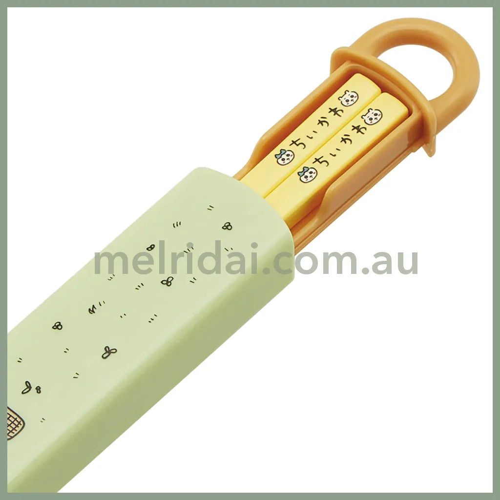 【Made In Japan】Chiikawa | Chopstick Box Set H27×W195×D15Mm 吉伊卡哇 抽出式筷子/便携筷子&筷子收纳盒 可用洗碗机