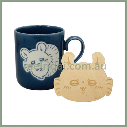 【Made in Japan】CHIIKAWA | Momonga Ceramic Mug Cup with Coaster Set