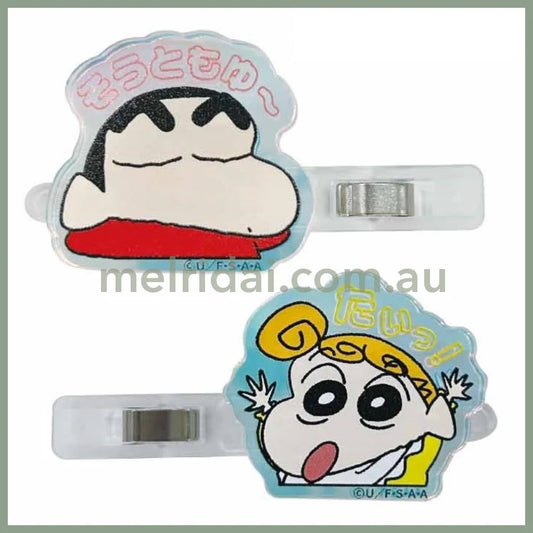 【Made in Japan】Crayon Shin-chan | Aurora Acrylic Hair Clip Set Crayon Shin-chan & Himawari Nohara