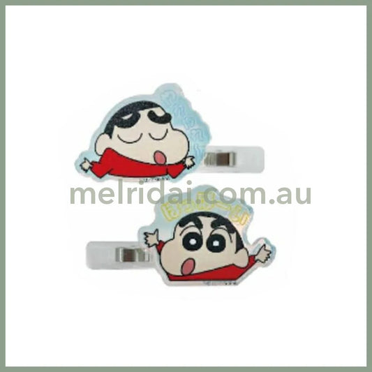 【Made in Japan】Crayon Shin-chan | Aurora Acrylic Hair Clip Set Oh dear~