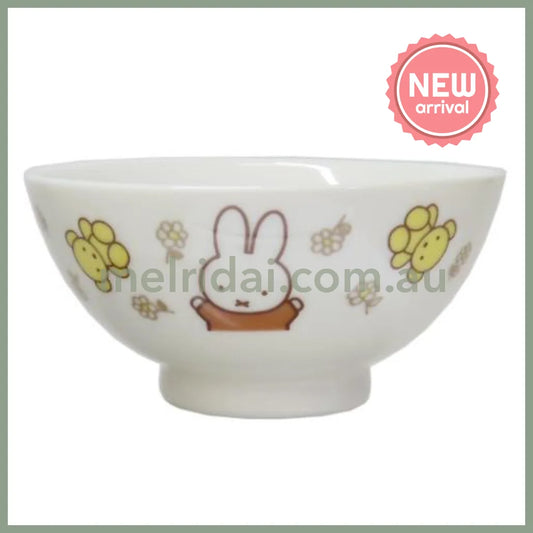 【Made in Japan】MIFFY | Miffy Rice Bowl 110×55mm (Teddy Bear Flower)