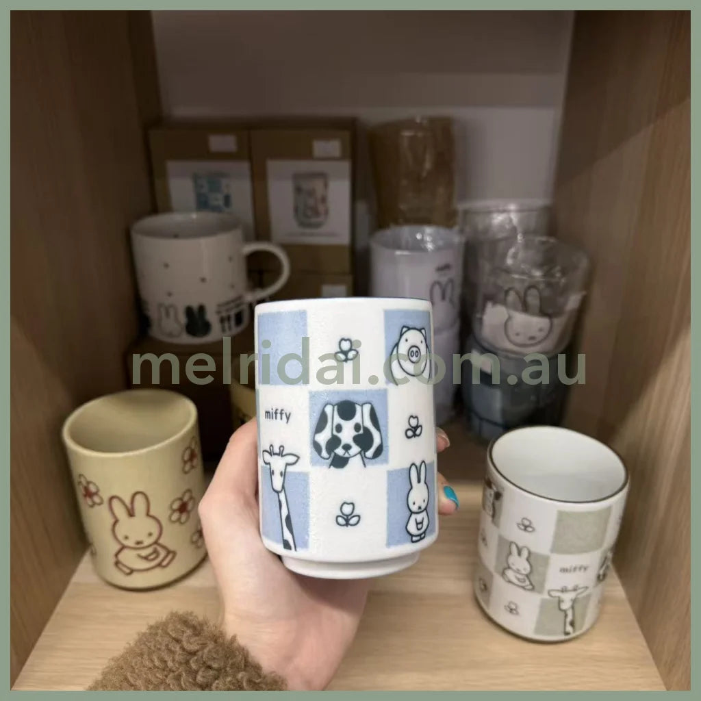 【Made in Japan】Miffy | Teacup Hot Water Cup Φ75×H102mm (Animal Blue)
