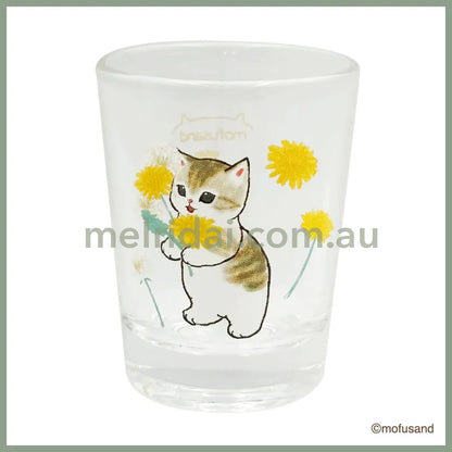 【Made In Japan】Mofusand | Mini Glass 50 X H65Mm 猫福 迷你玻璃杯/小酒杯/烧酒杯/清酒杯 Dandelion 蒲公英