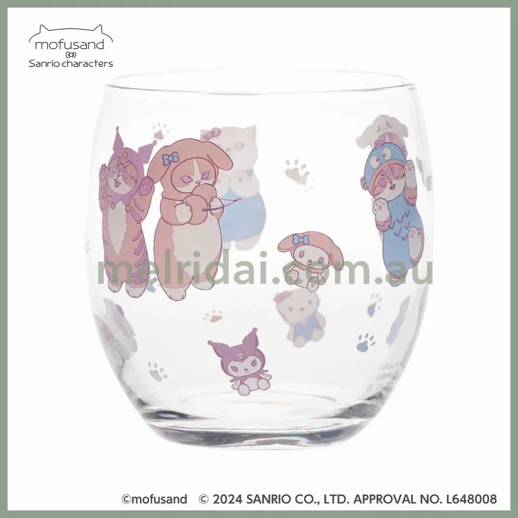 【Made In Japan】Mofusand X Sanrio | Glass 73×H83Mm 猫福 三丽鸥合作款 玻璃杯/牛奶杯/不倒翁杯/摇摇杯