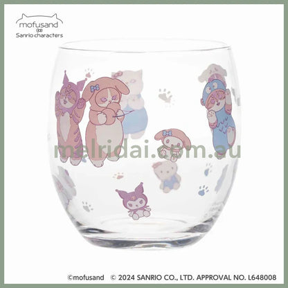 【Made In Japan】Mofusand X Sanrio | Glass 73×H83Mm 猫福 三丽鸥合作款 玻璃杯/牛奶杯/不倒翁杯/摇摇杯