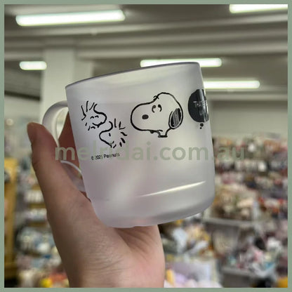 【Made in Japan】PEANUTS | Snoopy Clear Cup Mug 300ml (White)