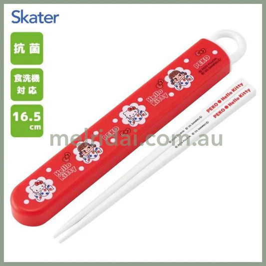 【Made in Japan】PEKO×Hello Kitty | Dishwasher-safe Chopstick and Chopstick Case Set 16.5cm
