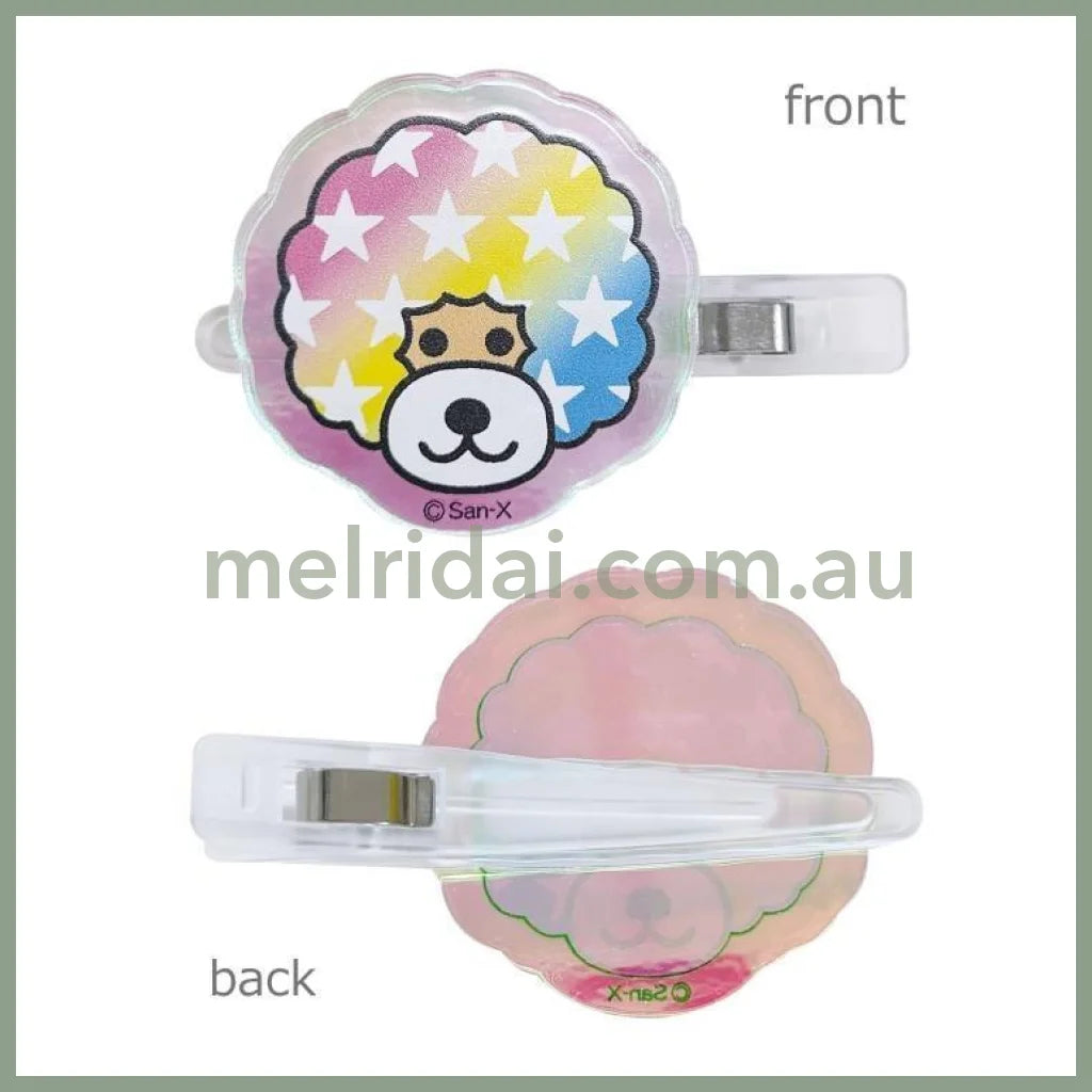 【Made in Japan】SAN X | Afro Ken Aurora Acrylic Hair Clip Set