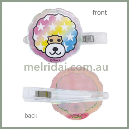 【Made in Japan】SAN X | Afro Ken Aurora Acrylic Hair Clip Set