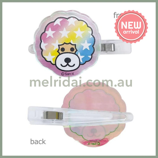 【Made in Japan】SAN X | Afro Ken Aurora Acrylic Hair Clip Set