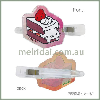【Made in Japan】SAN X | Afro Ken Aurora Acrylic Hair Clip Set (Cafe Nya Puccino)