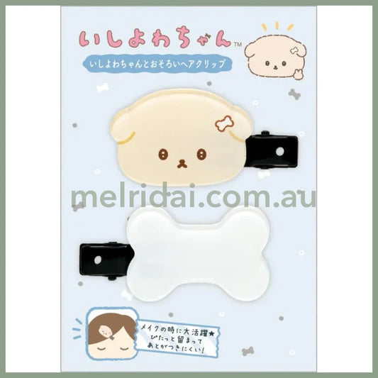 【Made in Japan】SAN-X | Bangs Clip Set Hair Clip 25×50mm (Ishiyowa-chan/Ishiyowachan Daily Life Face & Bone)