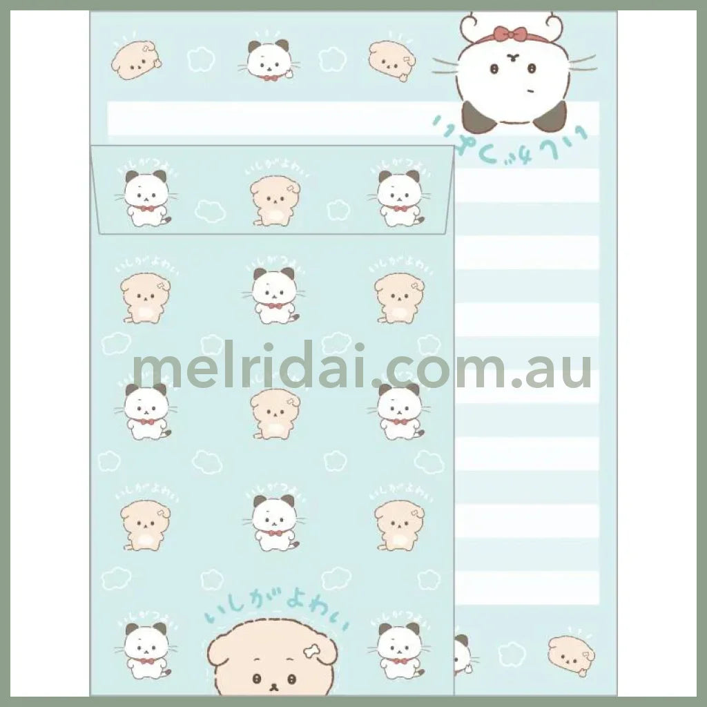【Made in Japan】SAN-X | Letter Envelope Set 190×142mm (Ishiyowa-chan/Ishiyowachan Daily Life Room)
