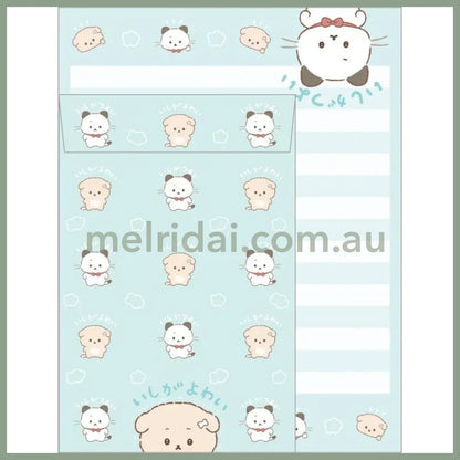 【Made in Japan】SAN-X | Letter Envelope Set 190×142mm (Ishiyowa-chan/Ishiyowachan Daily Life Room)