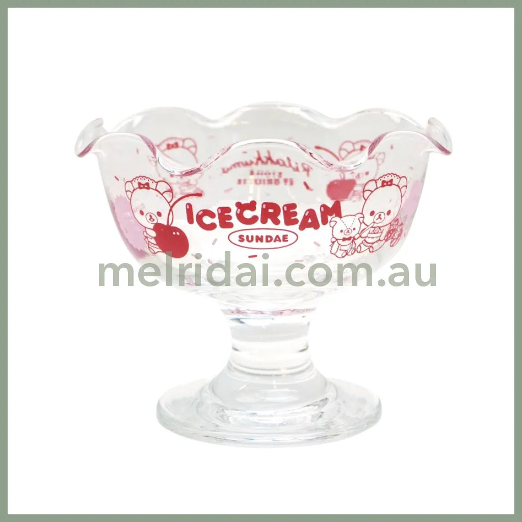 【Made In Japan】San - X | Rilakkuma X Etoile Et Griotte Glass 115 90 Mm 轻松熊合作款 玻璃矮脚杯/冰激凌杯/甜品杯