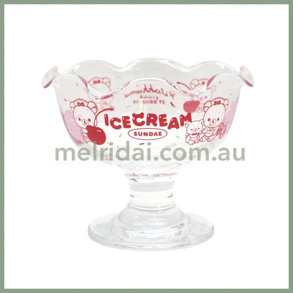 【Made In Japan】San - X | Rilakkuma X Etoile Et Griotte Glass 115 90 Mm 轻松熊合作款 玻璃矮脚杯/冰激凌杯/甜品杯