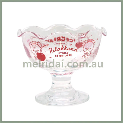 【Made In Japan】San - X | Rilakkuma X Etoile Et Griotte Glass 115 90 Mm 轻松熊合作款 玻璃矮脚杯/冰激凌杯/甜品杯
