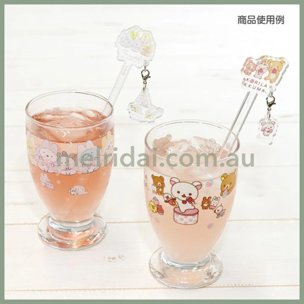 【Made In Japan】San-X | Rilakkuma Full Of Strawberry Day Glass Cup 230Ml 轻松熊 草莓日 玻璃矮脚杯/果汁杯