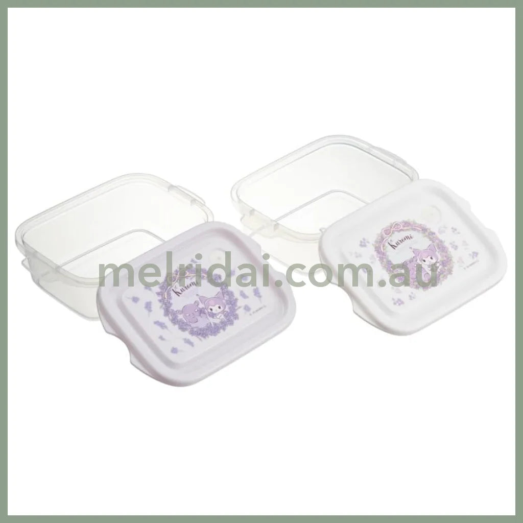 【Made In Japan】Sanrio | Kuromi Containers Set 17.8×11.9×5.5Cm