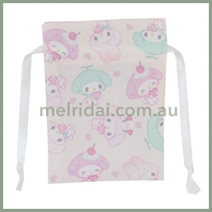 【Made in Japan】SANRIO | Mini Drawstring Bag Pouch 90x120mm (My Melody 50th Anniversary)