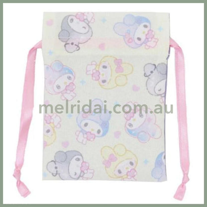 【Made in Japan】SANRIO | Mini Drawstring Bag Pouch 90x120mm (My Melody 50th Anniversary)