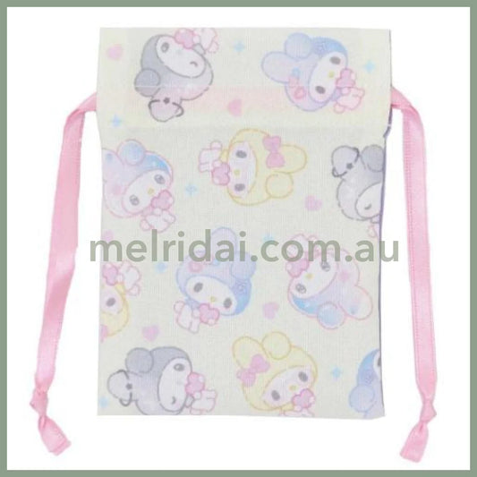 【Made in Japan】SANRIO | Mini Drawstring Bag Pouch 90x120mm (My Melody 50th Anniversary)