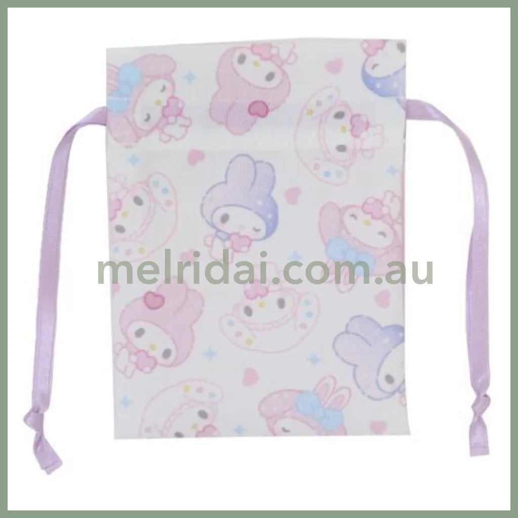 【Made in Japan】SANRIO | Mini Drawstring Bag Pouch 90x120mm (My Melody 50th Anniversary)
