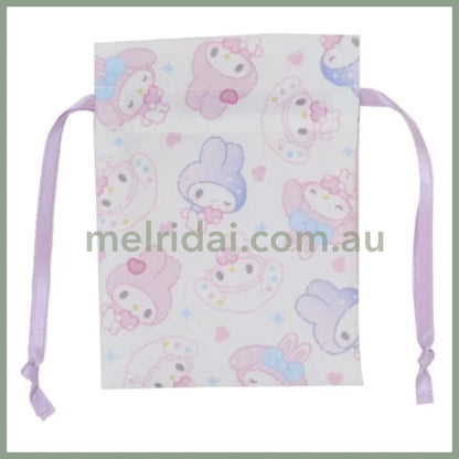 【Made in Japan】SANRIO | Mini Drawstring Bag Pouch 90x120mm (My Melody 50th Anniversary)