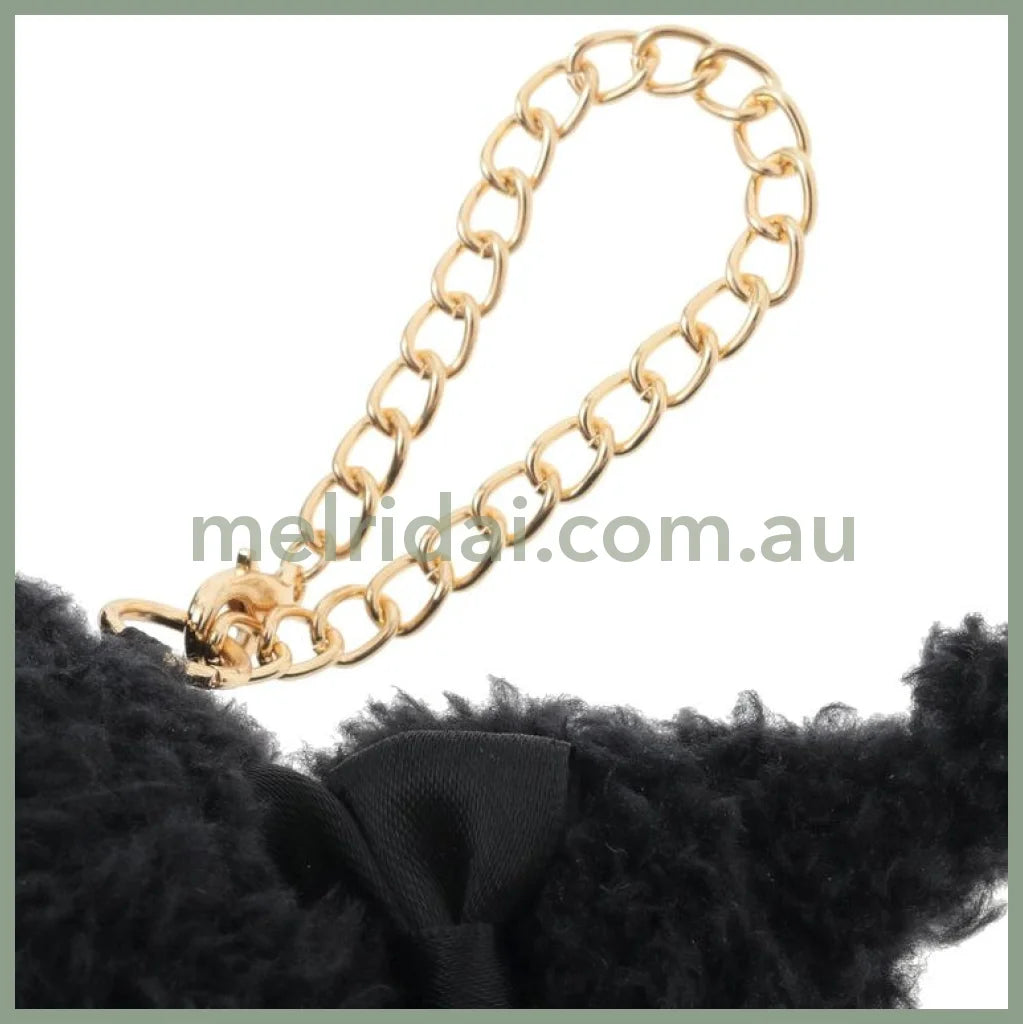 Maison de FLEUR × Kuromi | Black Mascot Holder Bag Charm Plush Keychain 120x90mm