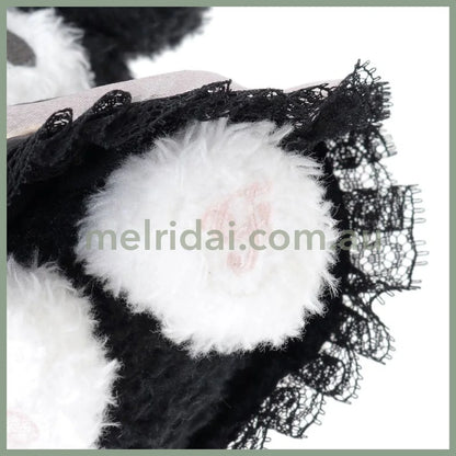 Maison de FLEUR × MY MELODY | Black Mascot Holder Bag Charm Plush Keychain 120x90mm