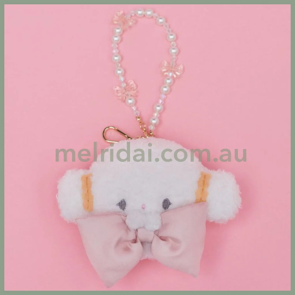 Maison de FLEUR × Sanrio characters | Cogimyun Mascot Holder Bag Charm Keychain with Pearl Chain 10 x 12cm (Limited