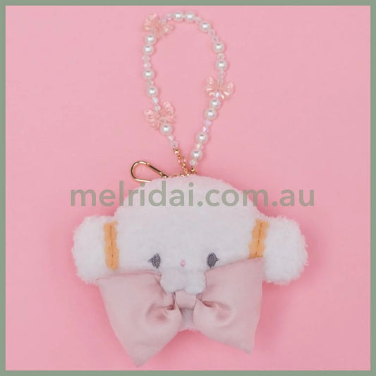 Maison de FLEUR × Sanrio characters | Cogimyun Mascot Holder Bag Charm Keychain with Pearl Chain 10 x 12cm (Limited