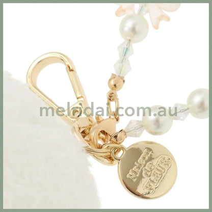 Maison de FLEUR × Sanrio characters | Cogimyun Mascot Holder Bag Charm Keychain with Pearl Chain 10 x 12cm (Limited