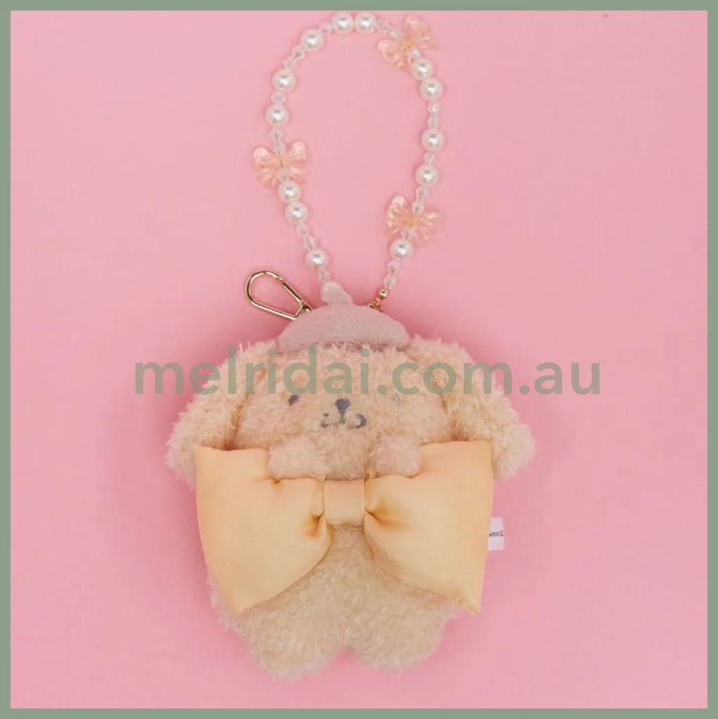 Maison de FLEUR × Sanrio characters | Pompompurin / Pom Pom Purin Mascot Holder Bag Charm Keychain with Pearl Chain 10