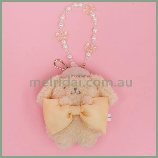 Maison de FLEUR × Sanrio characters | Pompompurin / Pom Pom Purin Mascot Holder Bag Charm Keychain with Pearl Chain 10